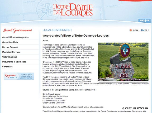 Bientôt verra le jour l'amalgamation entre Notre-Dame-de-Lourdes et la Municipalité de Lorne.
