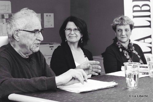 La première soirée La Liberté vous invite, animée par le journaliste Mathieu Massé, s’est déroulée sous le thème de la santé avec Mariette Chartier (au centre), chercheuse en santé, Brigitte Arondel-Parent, infirmière depuis 1984 et Gérard Lécuyer, un citoyen engagé.