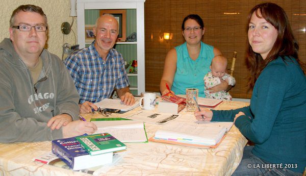 Chris Everhardus, Guy Gagnon, Jaimee Bérard, son fils Léo, et Michelle Erb.