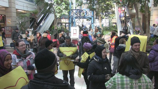 La marche est partie de Portage Place.