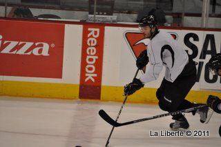 Hockey Alexandre Bolduc lors d’un entraînement