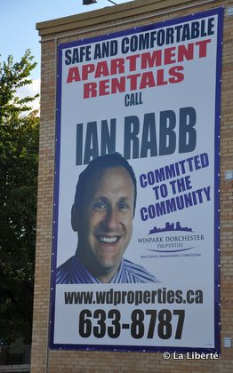 La publicité du candidat Ian Rabb