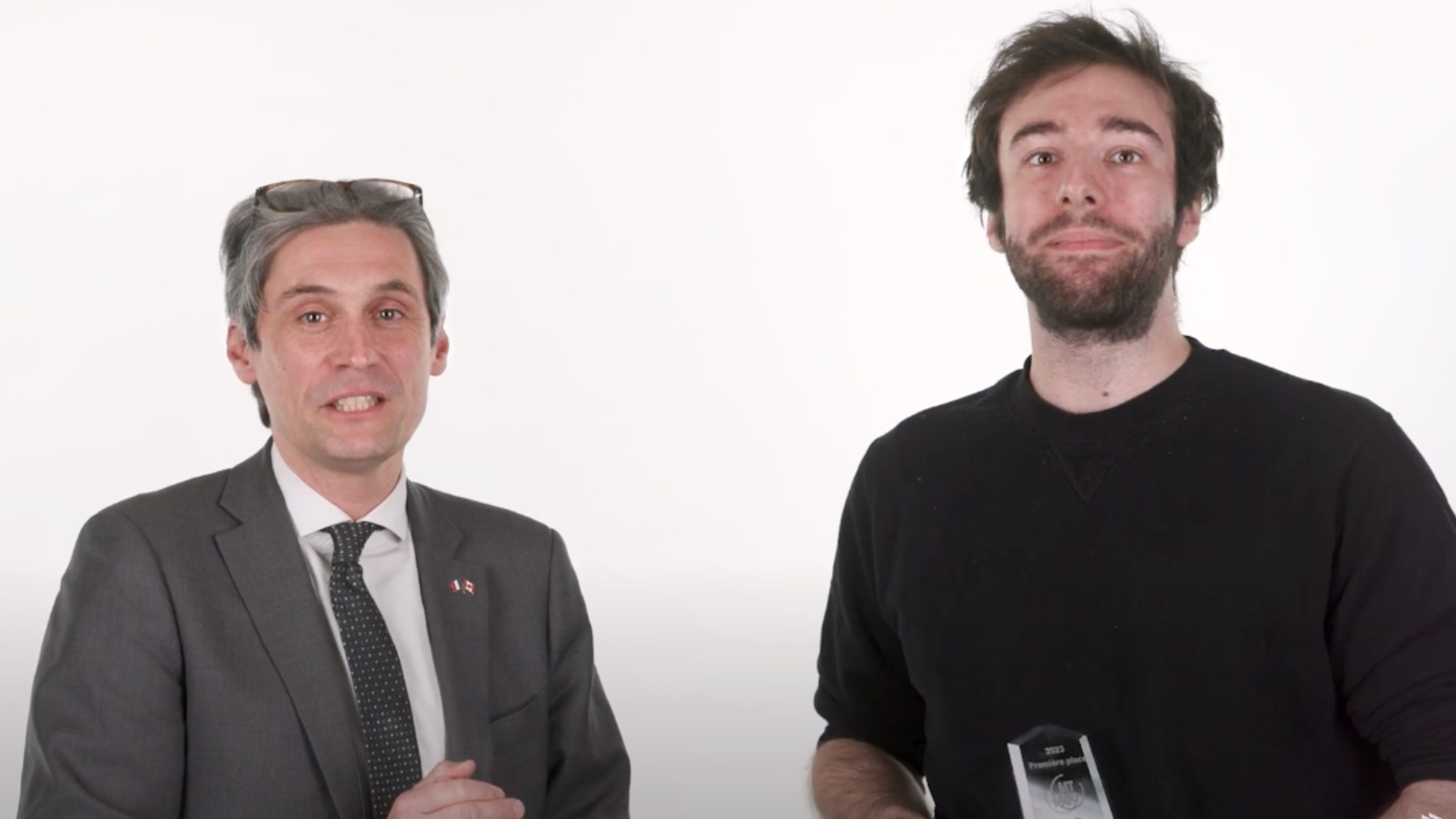 Jean-Eric Ghia, professeur en immunologie à l'Université du Manitoba et Aurélien Caron, étudiant à l'Université du Manitoba.