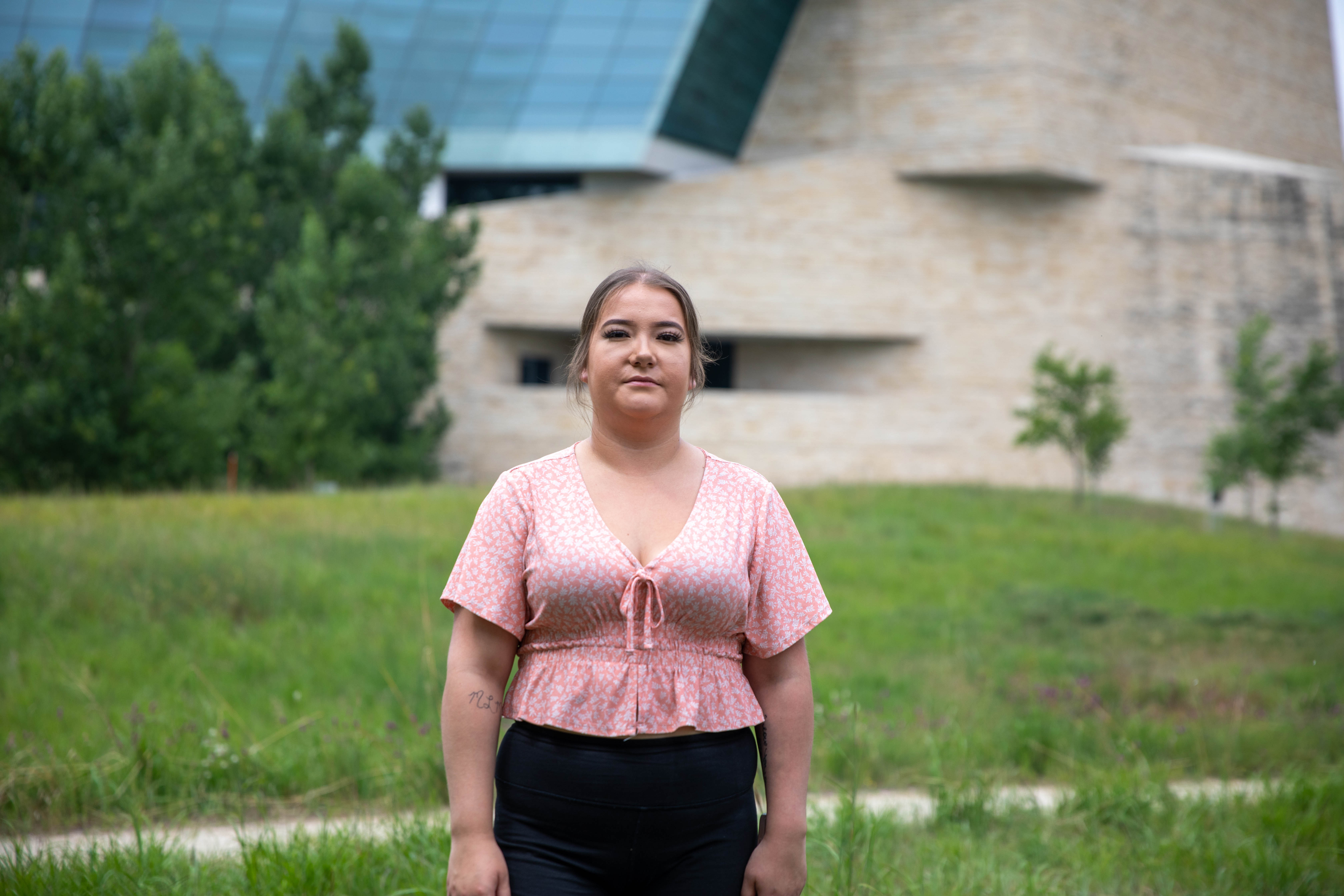 Jorden Myran est la sœur de l’une des victimes d’un tueur en série présumé, Marcedes Myran, dont le corps n’a pas encore été retrouvé. Photo : Raphaël Boutroy