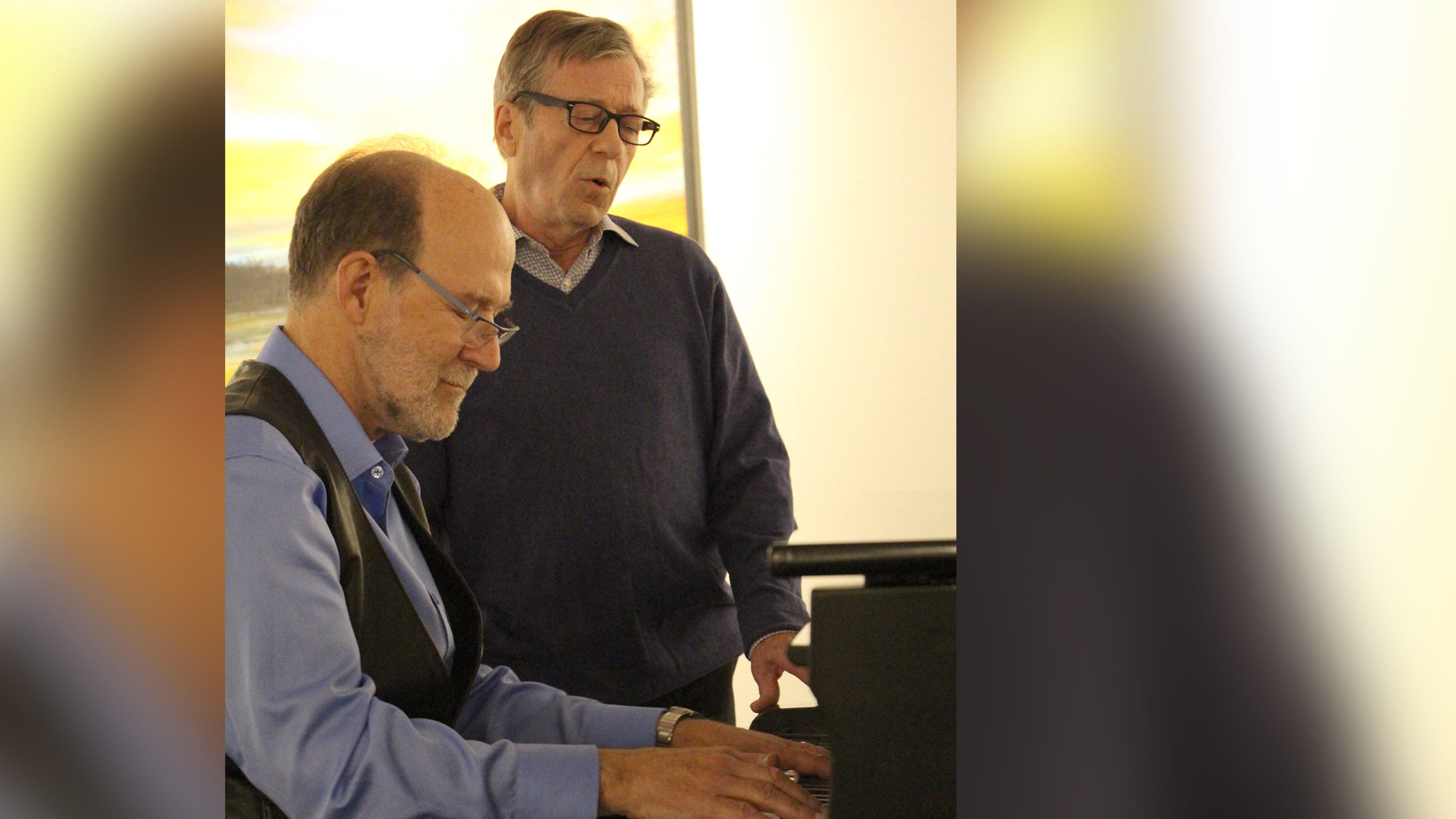 Gérard (Ziz) Jean, ici au piano, et Gérald (Gerry) Paquin