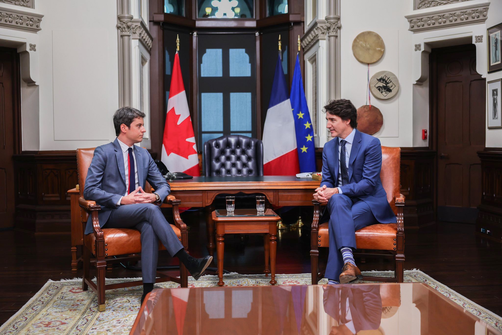 En visite au canada, le Premier ministre français Gabriel Attal a rencontré son homologue canadien Justin Trudeau.