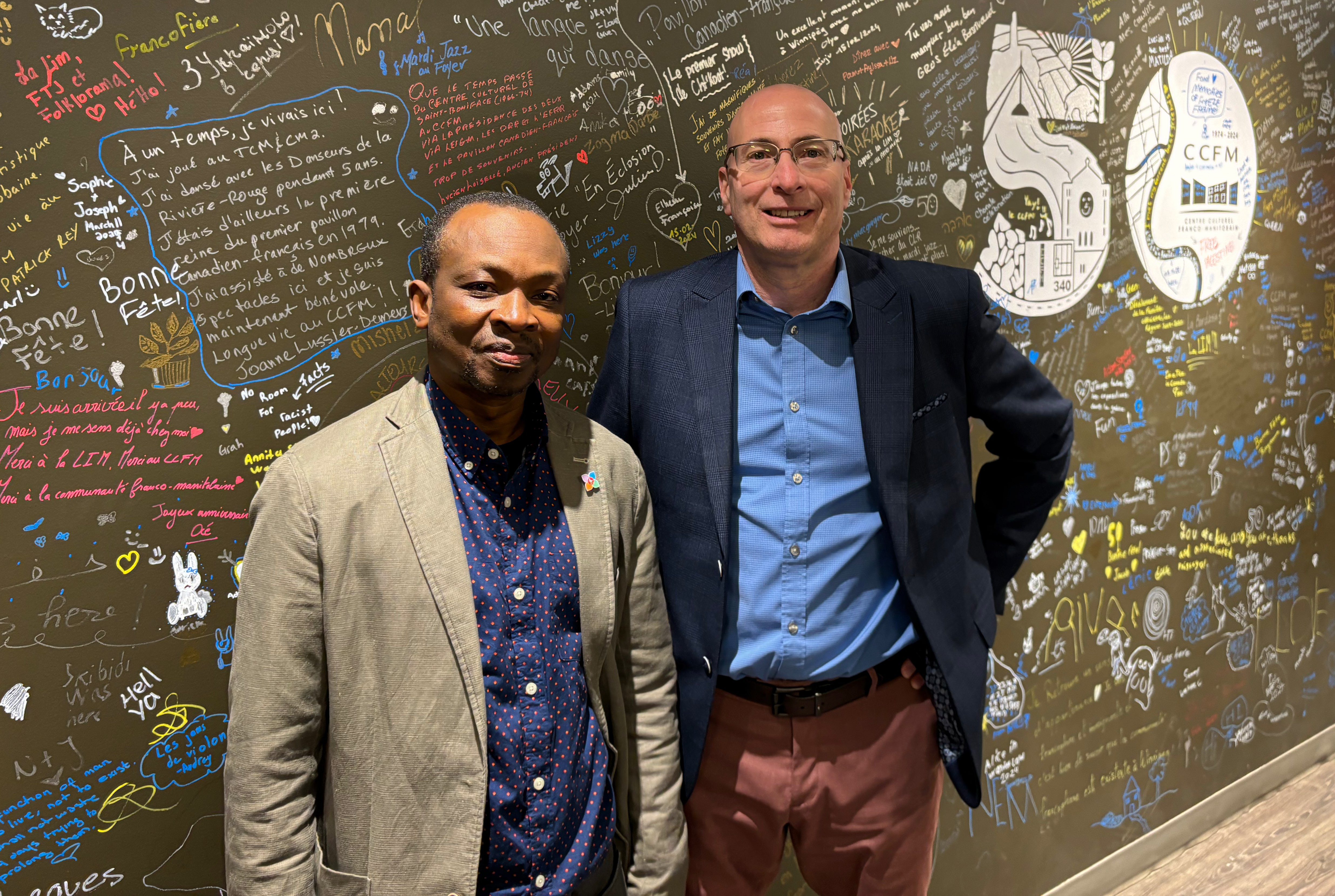 Bourlaye Fofana, cofondateur du Collège Ivoiro-Canadien d’intégration avec Alain Laberge, directeur général de la DSFM