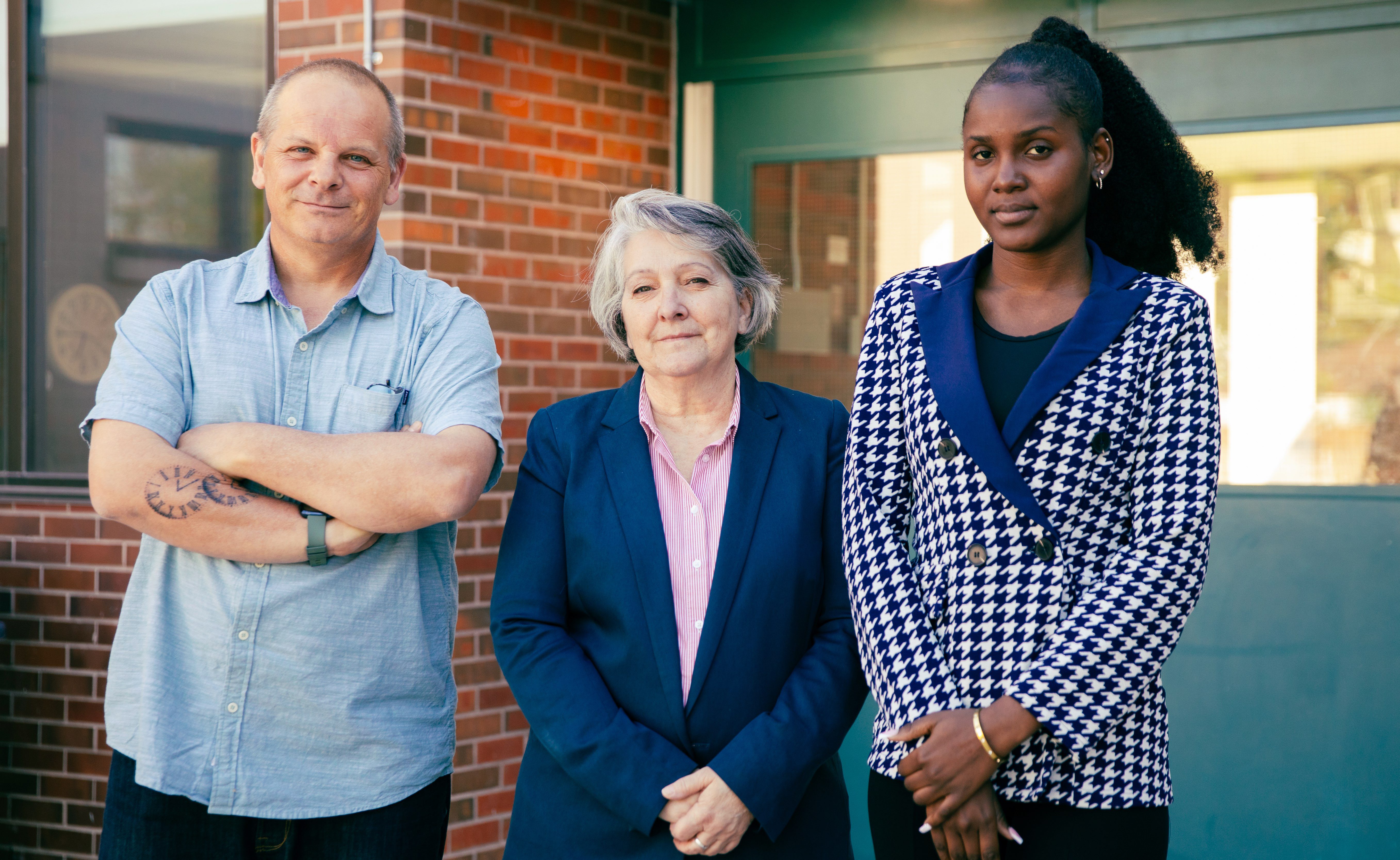 De gauche à droite : John Ferrer, Carole Michalik et Prisca Diawala.