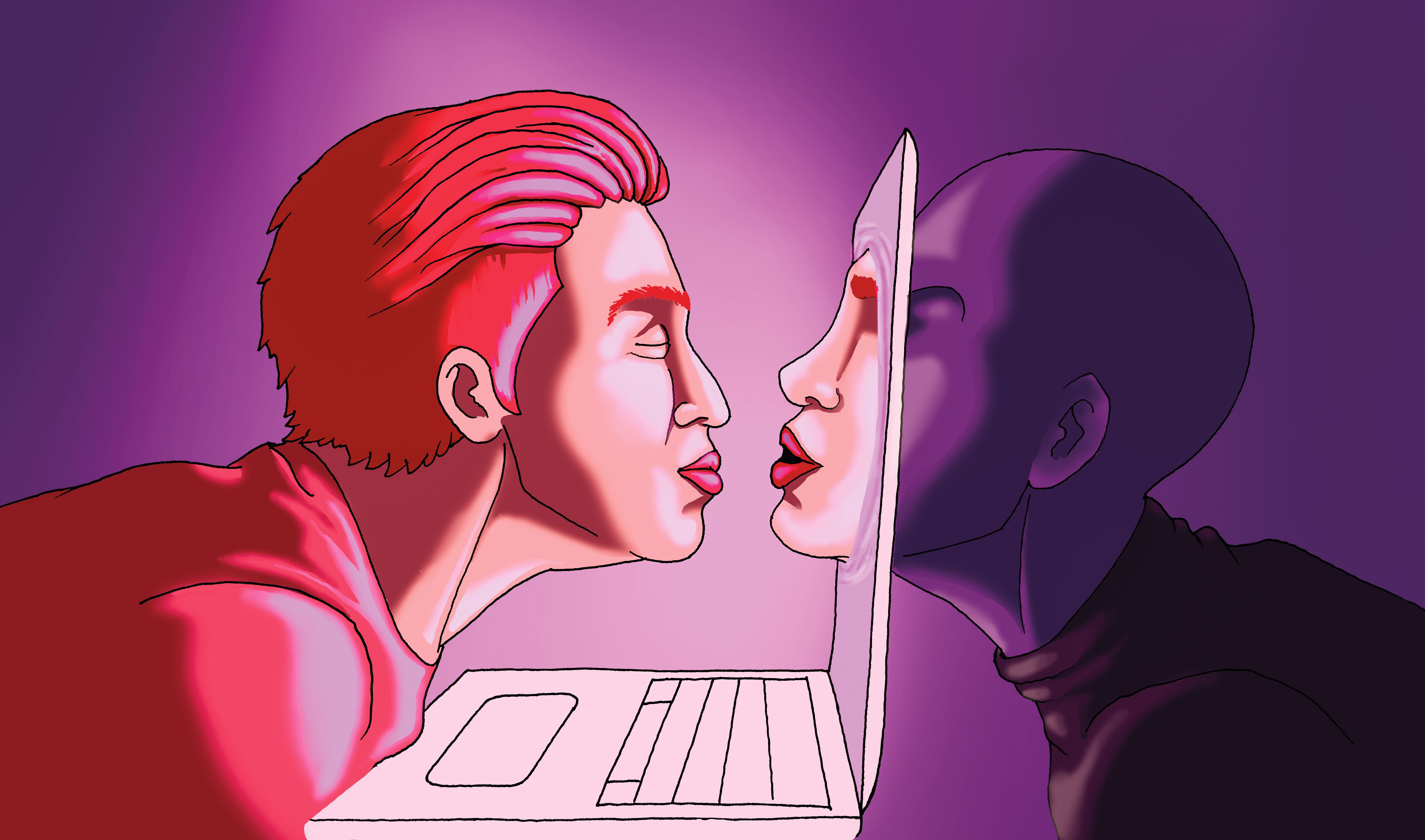 Illustration tirée du magazine de La Liberté, Cybercriminalité pour E-Voir plus clair.