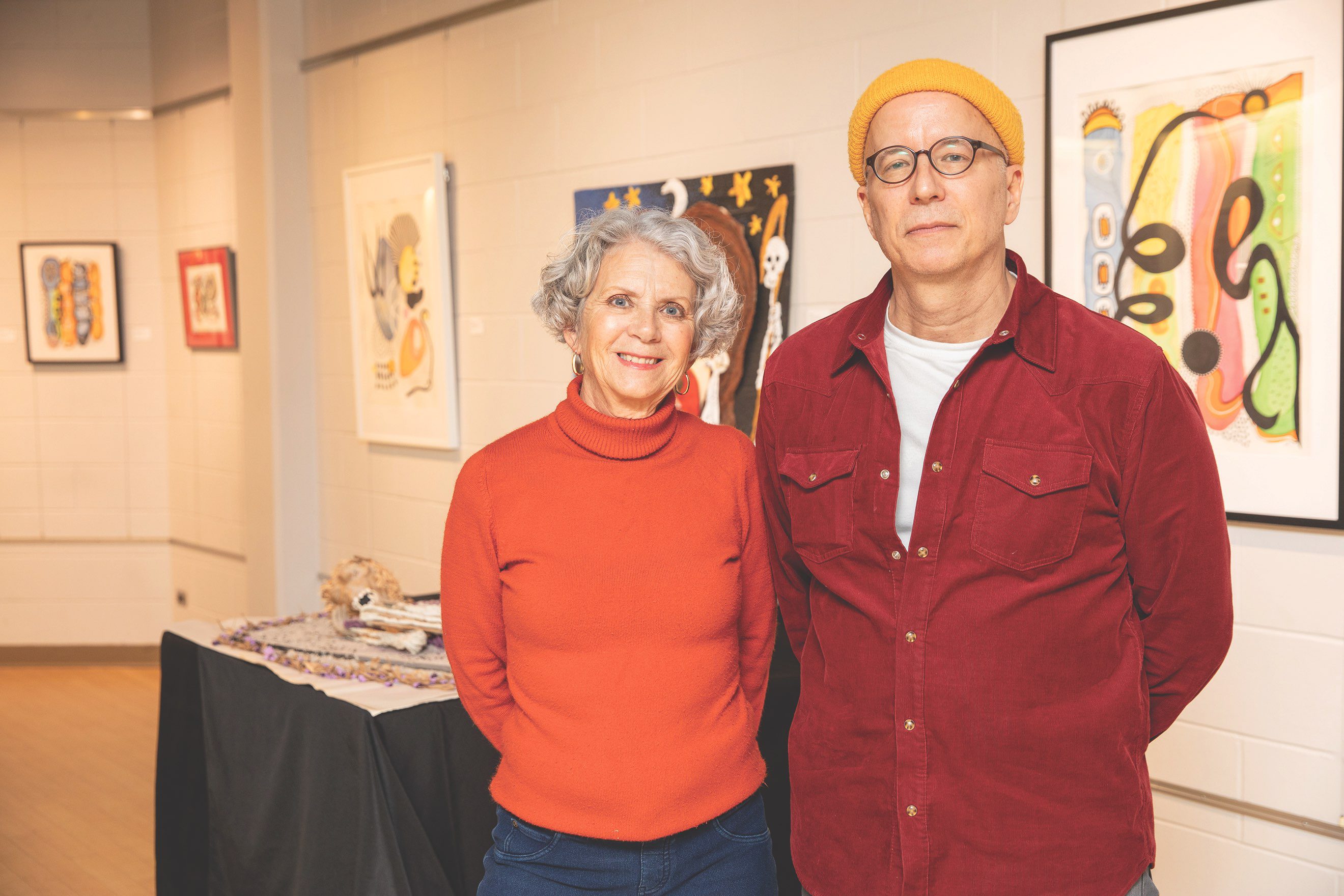 Paulette et Jacques Desaulniers, soeur et frère, exposent à l’USB. (photo : Marta Guerrero)