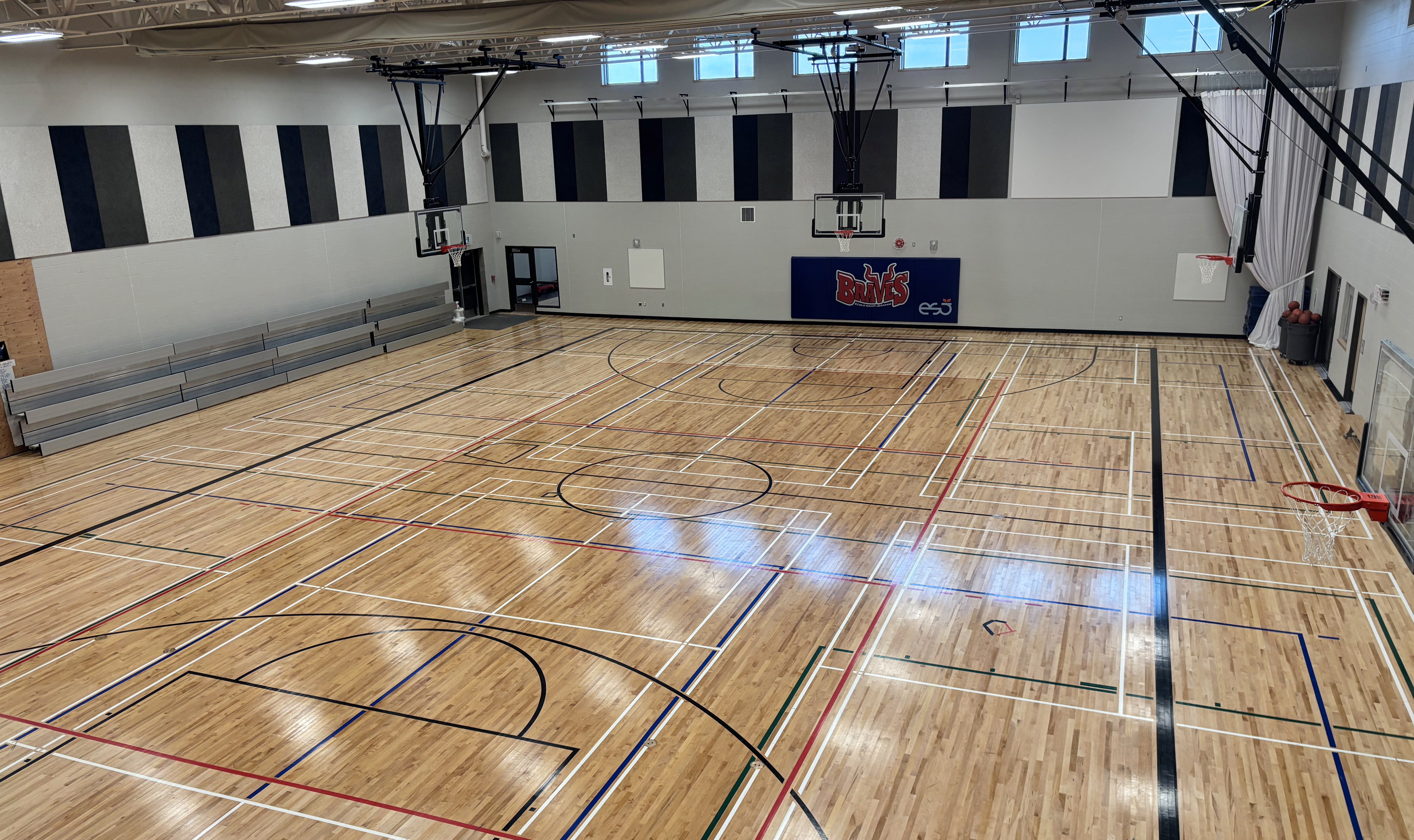 Le tout nouveau gymnase de l'École Saint-Joachim.