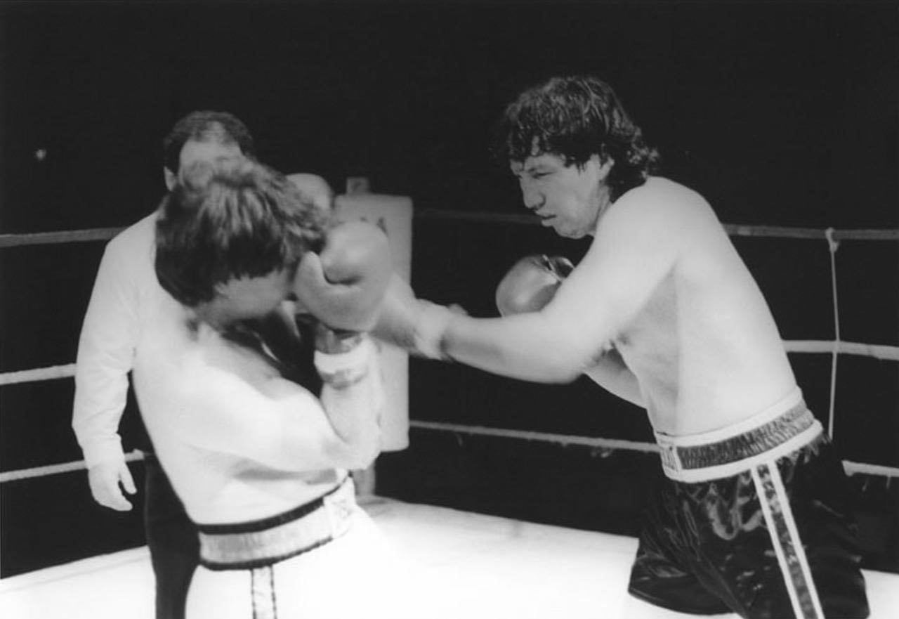 Une scène de la pièce Frenchie au Cercle Molière en 1986, mettant en valeur « Danny
Vandal » lors d’un véritable match de boxe.