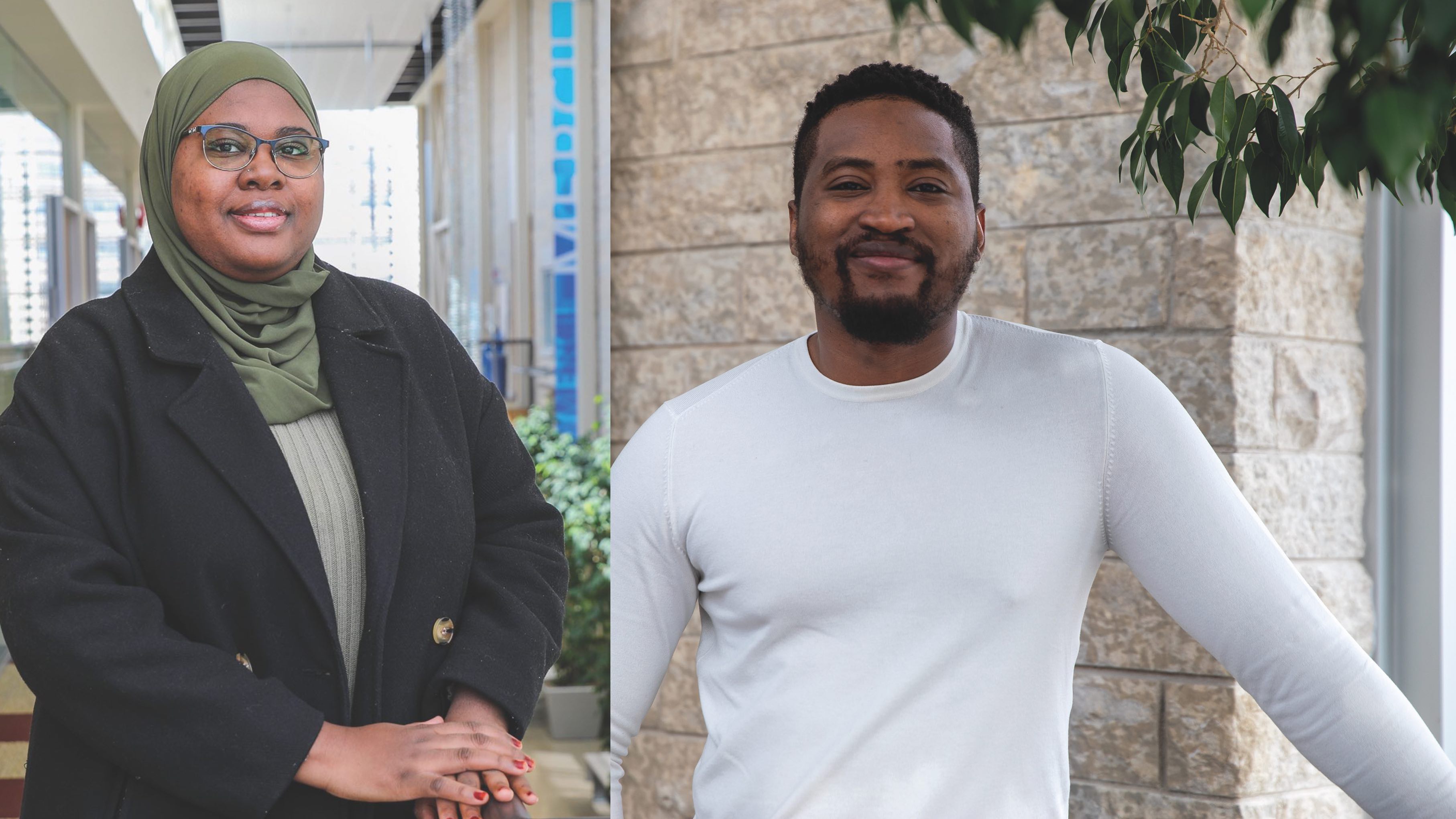 Hawa Diallo, présidente de la Fédération Canadienne des Étudiantes et Étudiants (FCEE) du Manitoba et Beydi Traoré, directeur général de l’Association Étudiante de l’Université de Saint-Boniface (AEUSB).