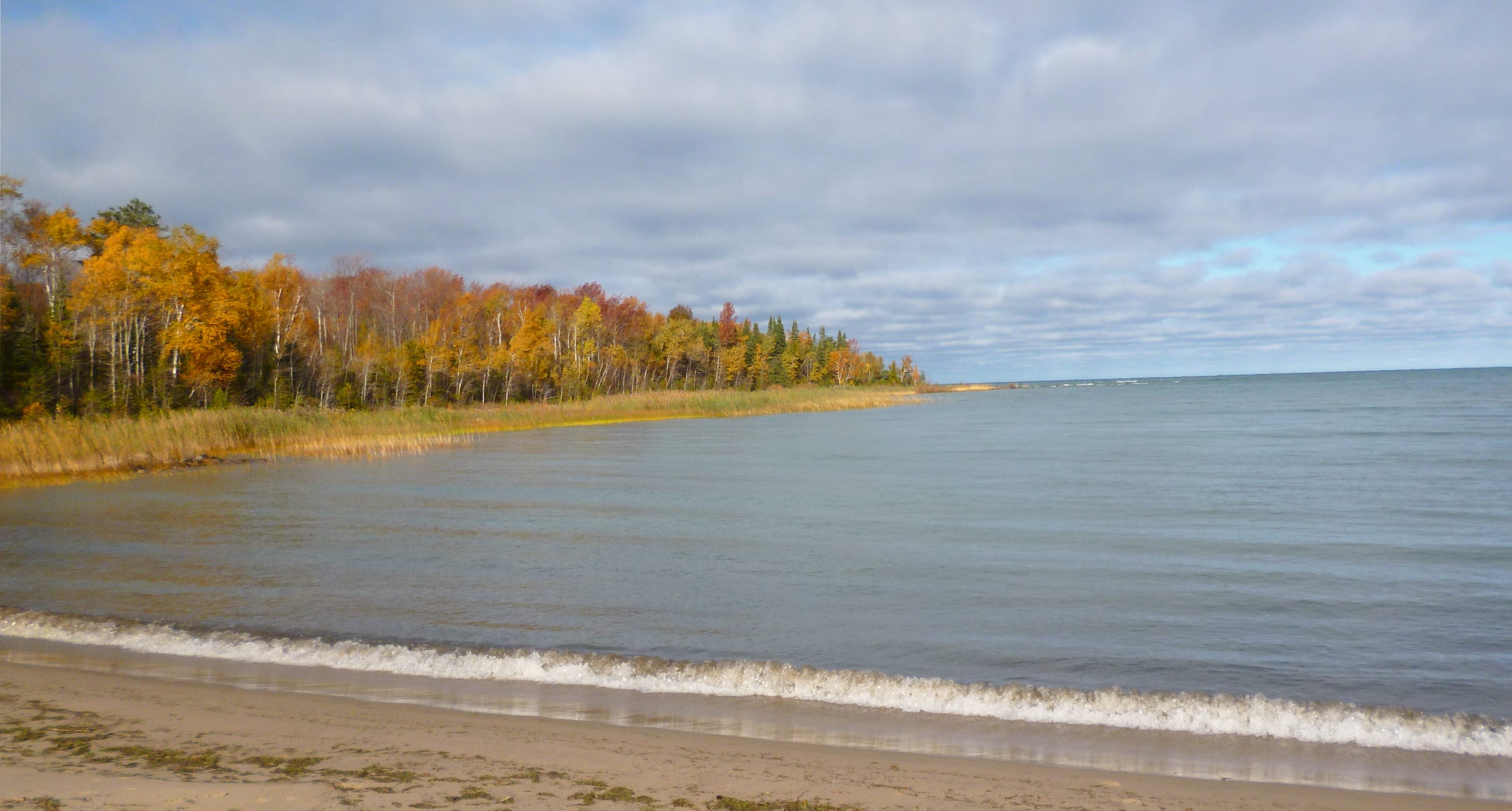 Le lac Huron, depuis le Parc Provincial MacGregor Point, dans la province de l'Ontario.