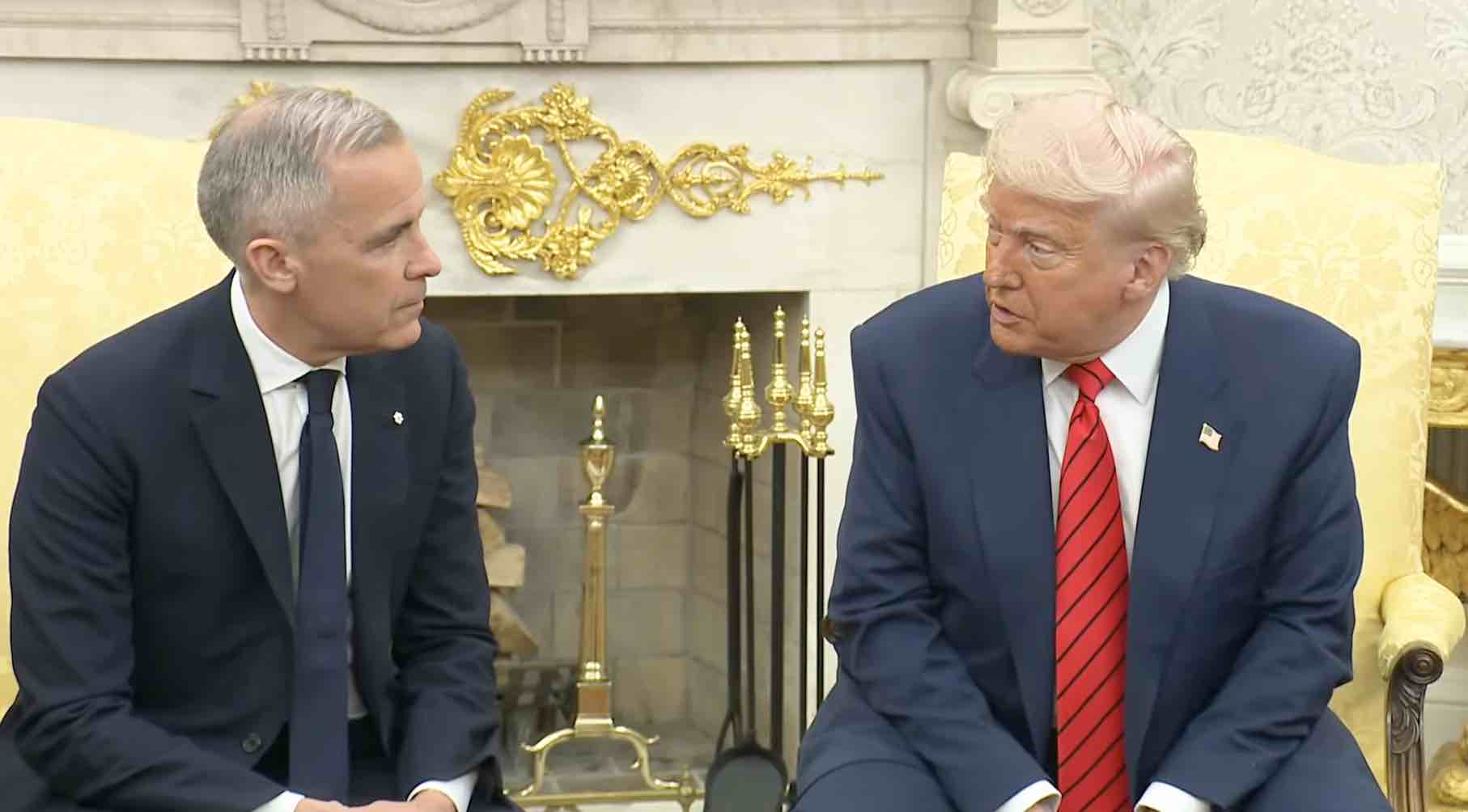 Mark Carney a rencontré Donald Trump à Washington.