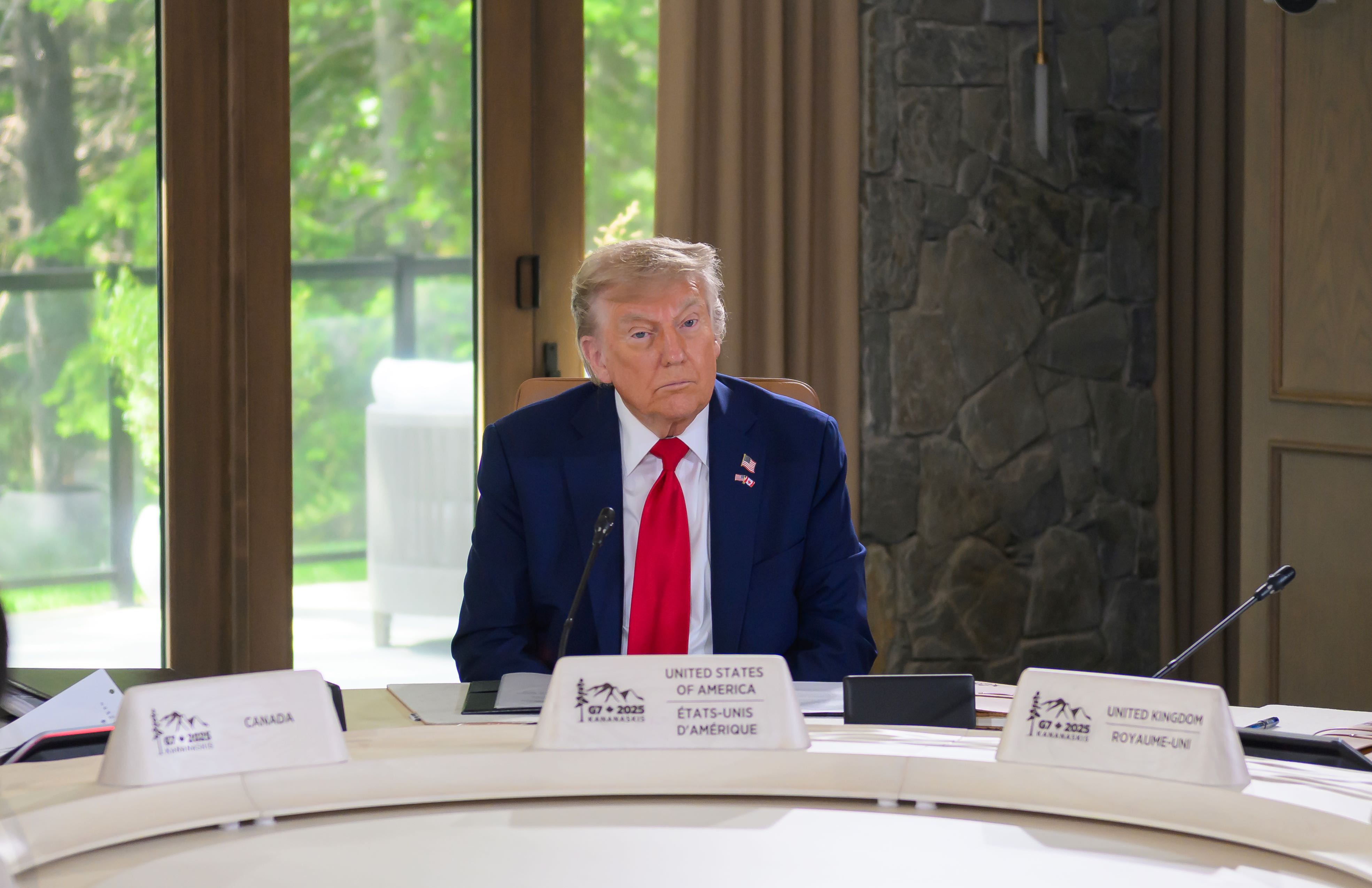 Donald Trump à la table du G7.