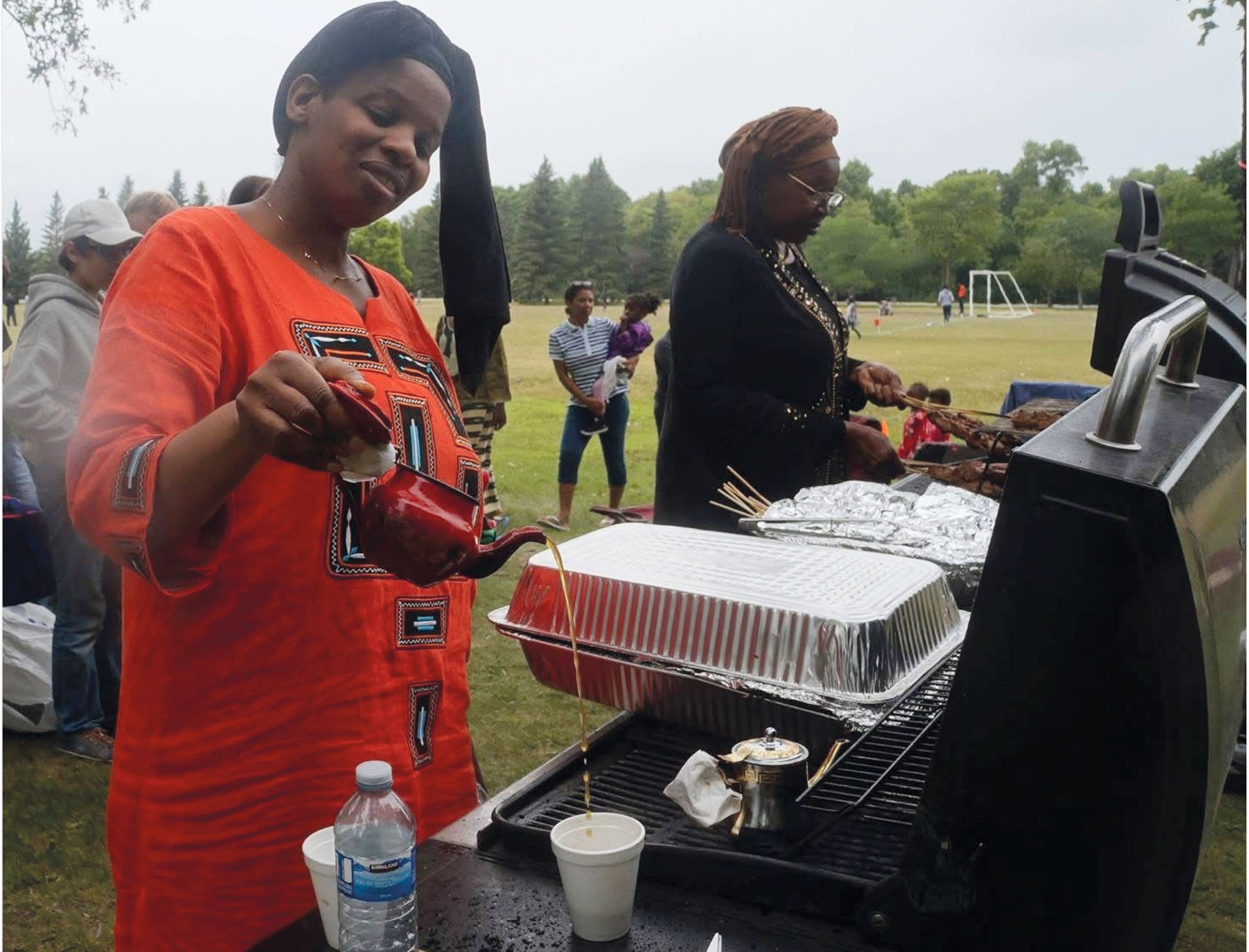La cuisine traditionnelle malienne est préparée
sur place. 