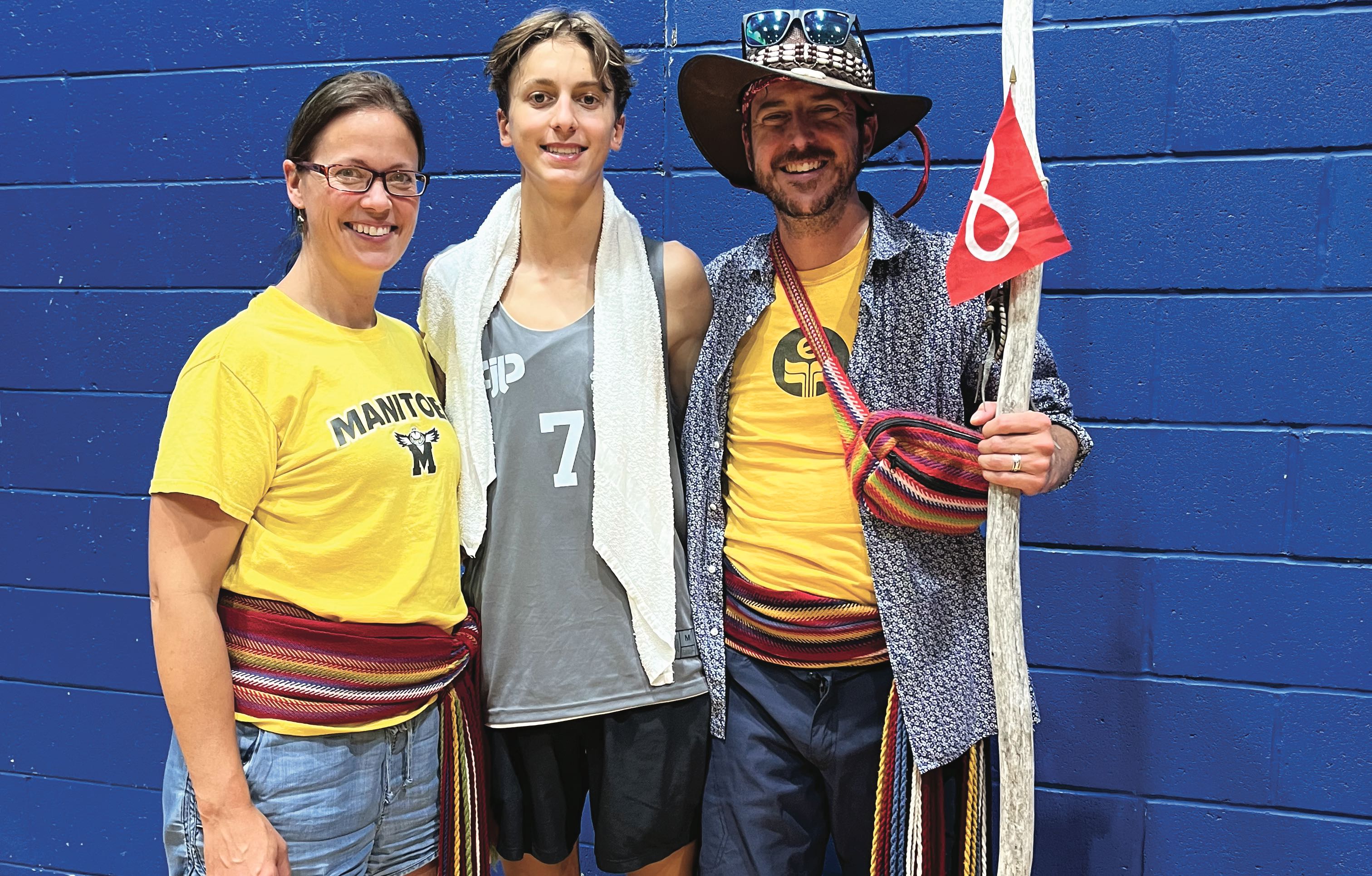 Natalie Turenne, Richard Turenne et leur fils Yvan Turenne, qui compétitionnait dans la discipline Basketball.