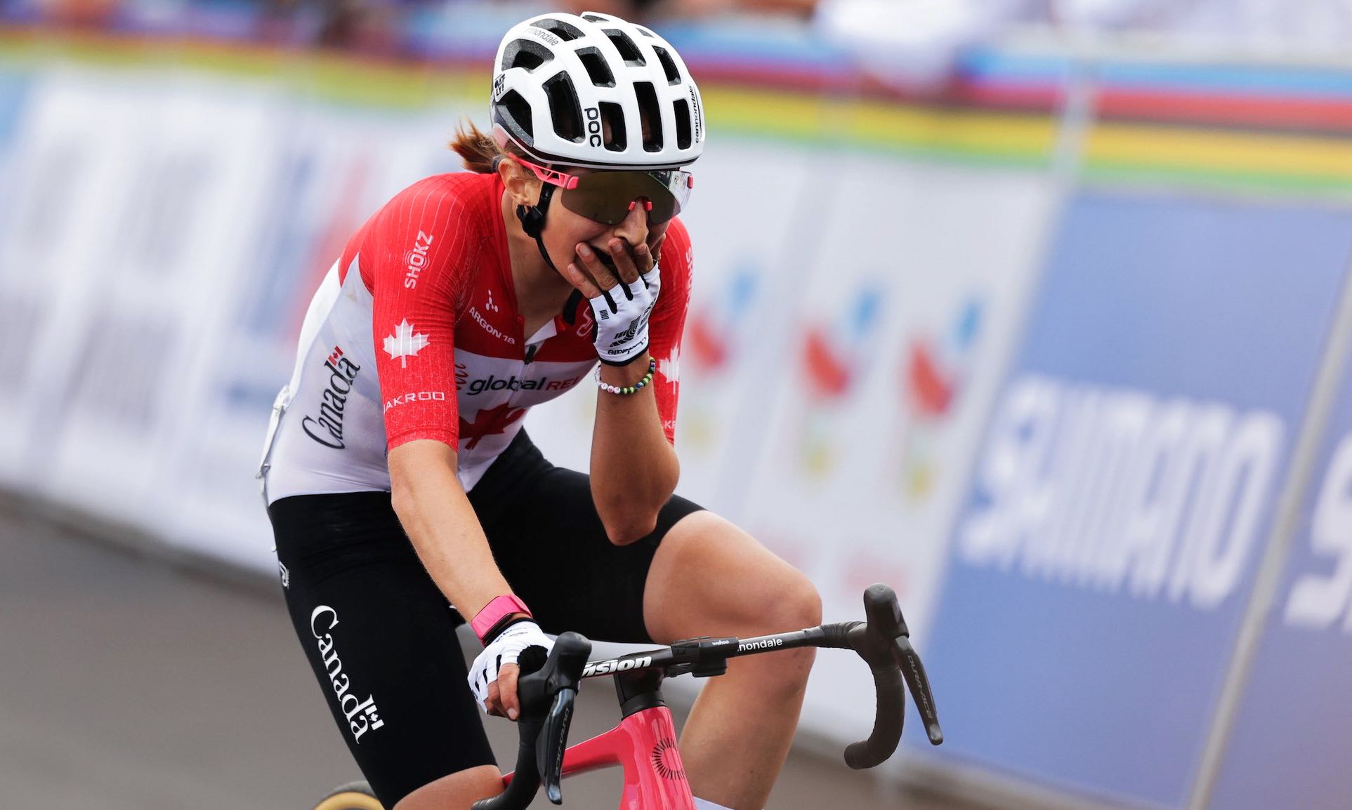 La cycliste Magdeleine Vallieres.