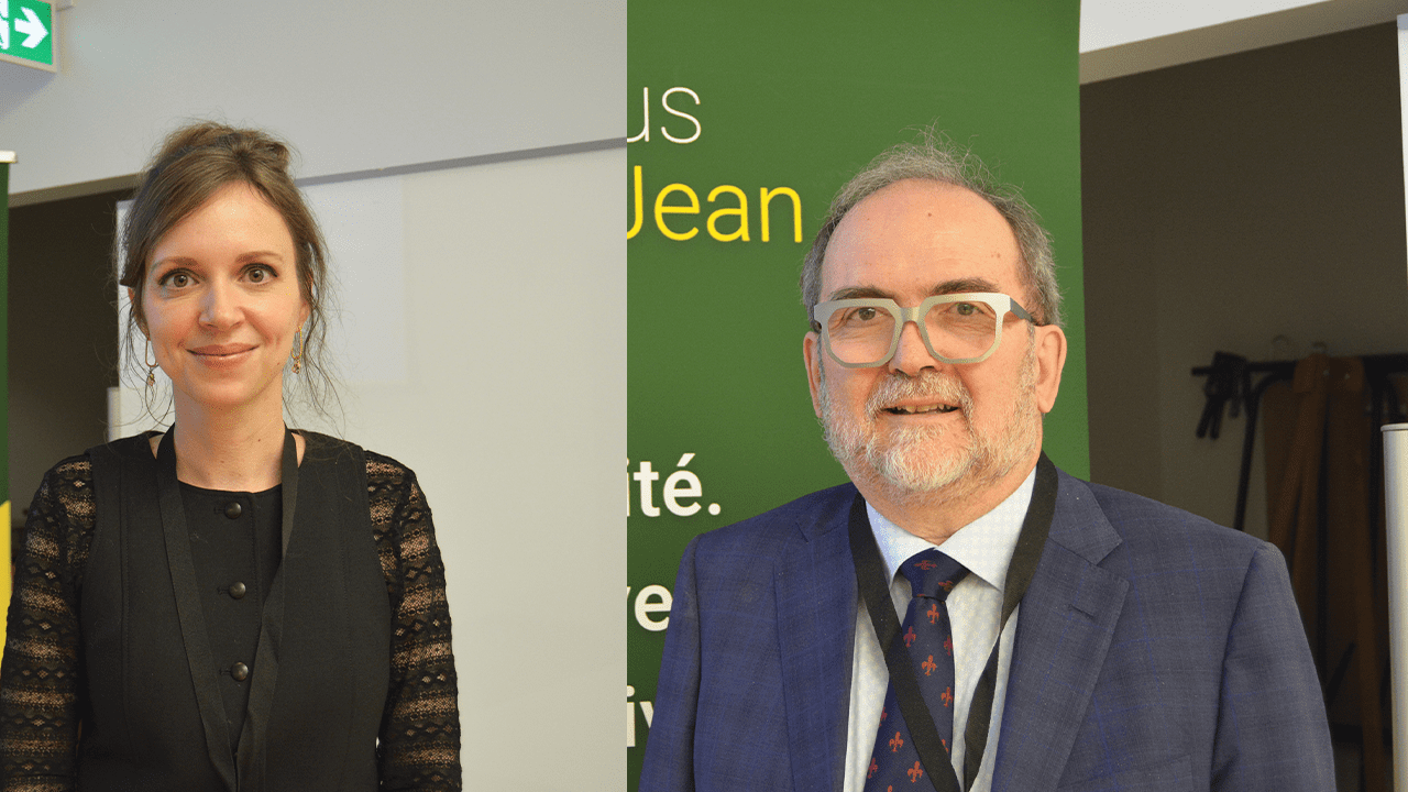 Valérie Lapointe Gagnon, professeure agrégée d’histoire à la Faculté Saint-Jean de l’Université de l’Alberta et directrice de l’IMELDA. Guy Jourdain, ancien directeur de général du Secrétariat aux affaires francophones et ancien directeur général de l’Association des juristes d’expression française du Manitoba.