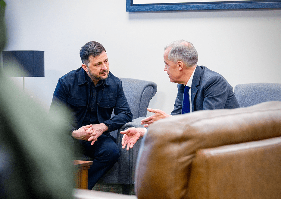 Volodymyr Zelensky et Mark Carney à Halifax.