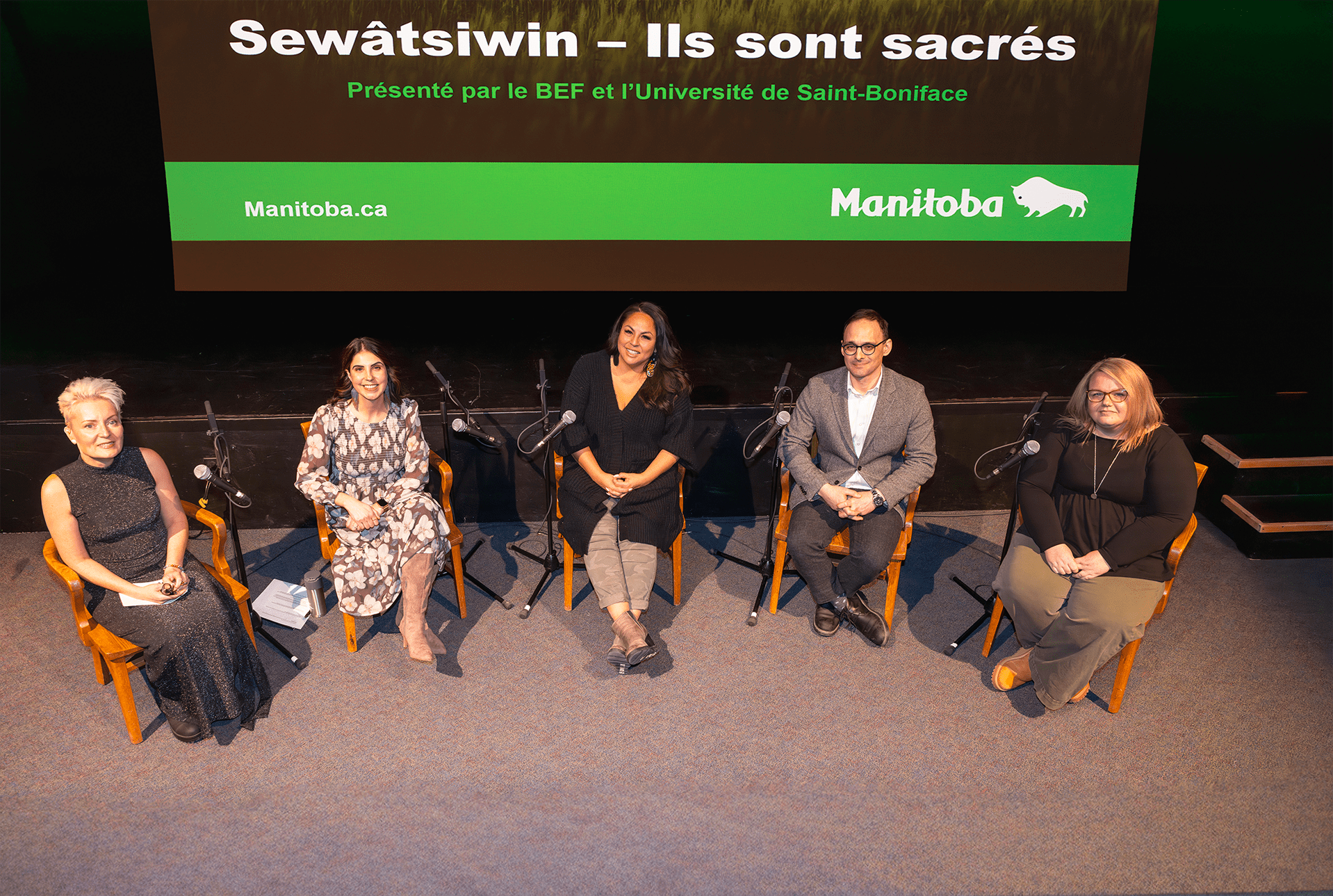 Le panel animé par Karine Rioux avait pour invités Geneviève Roy-Wsiaki, Bobbie-Jo Leclair, Ben Adaman et Rachel Niziol.