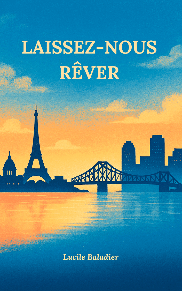 La couverture de Laissez-nous rêver a été réalisée par l’autrice elle-même, souhaitant faire le pont entre la France et le Canada.