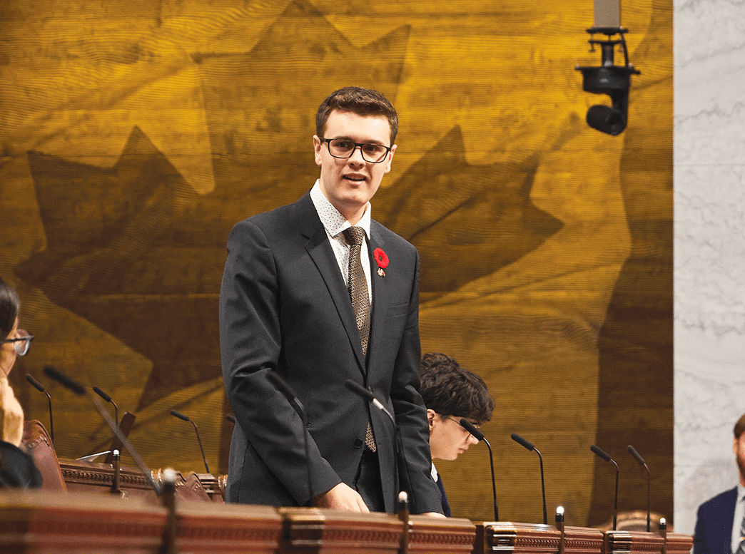 Sébastien Fréchette est le premier ministre du Parlement jeunesse franco-manitobain (PJFM).