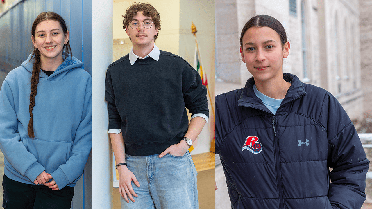 Emma Gobeil, Gabriel Gagnon et Nesrine Cherfi.