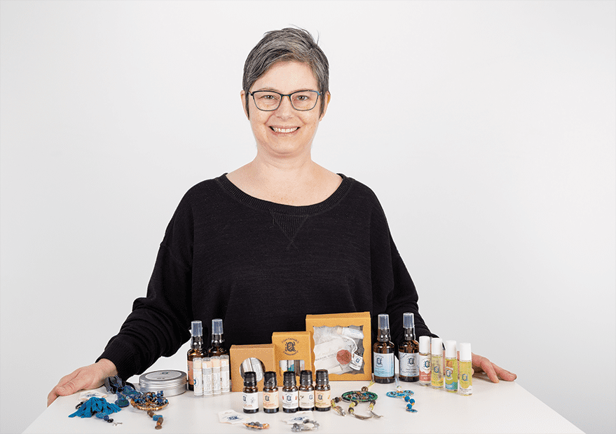 Janice Quennelle propose une gamme variée de produits d’aromathérapie.