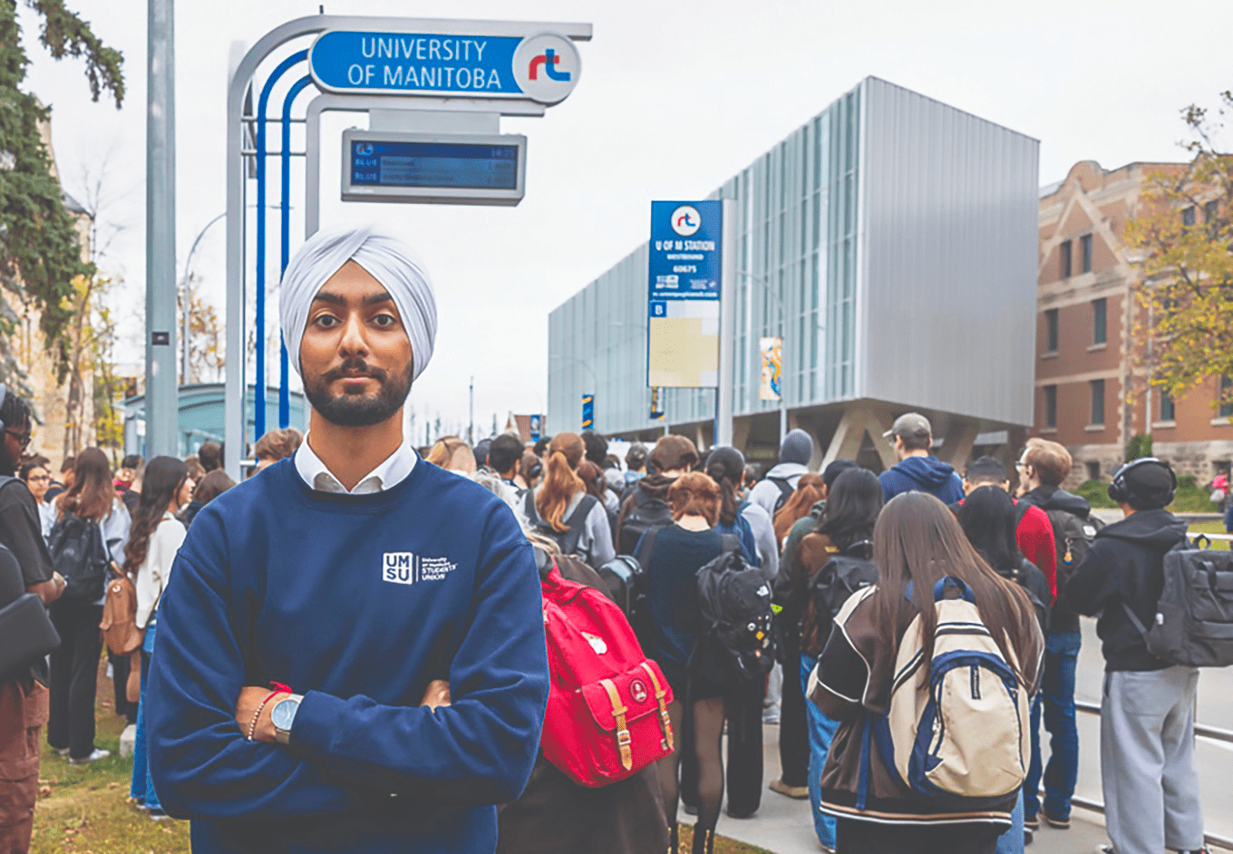 Prabhnoor Singh, président du syndicat étudiant de l’Université du Manitoba (UMSU).