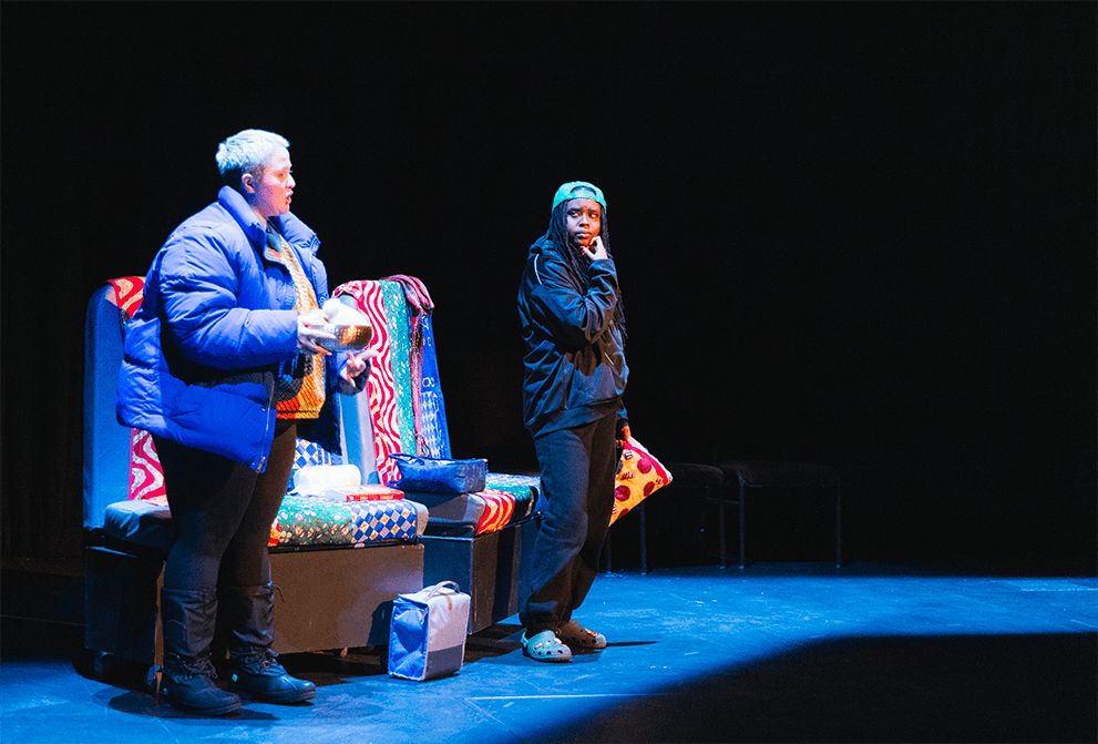 Karam Daoud et Axelle Oulé sont des membres de la troupe Ô Canada, té qui toi?.