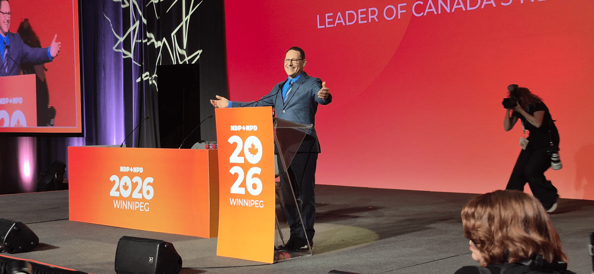 Avi Lewis, quelques secondes après son élection.