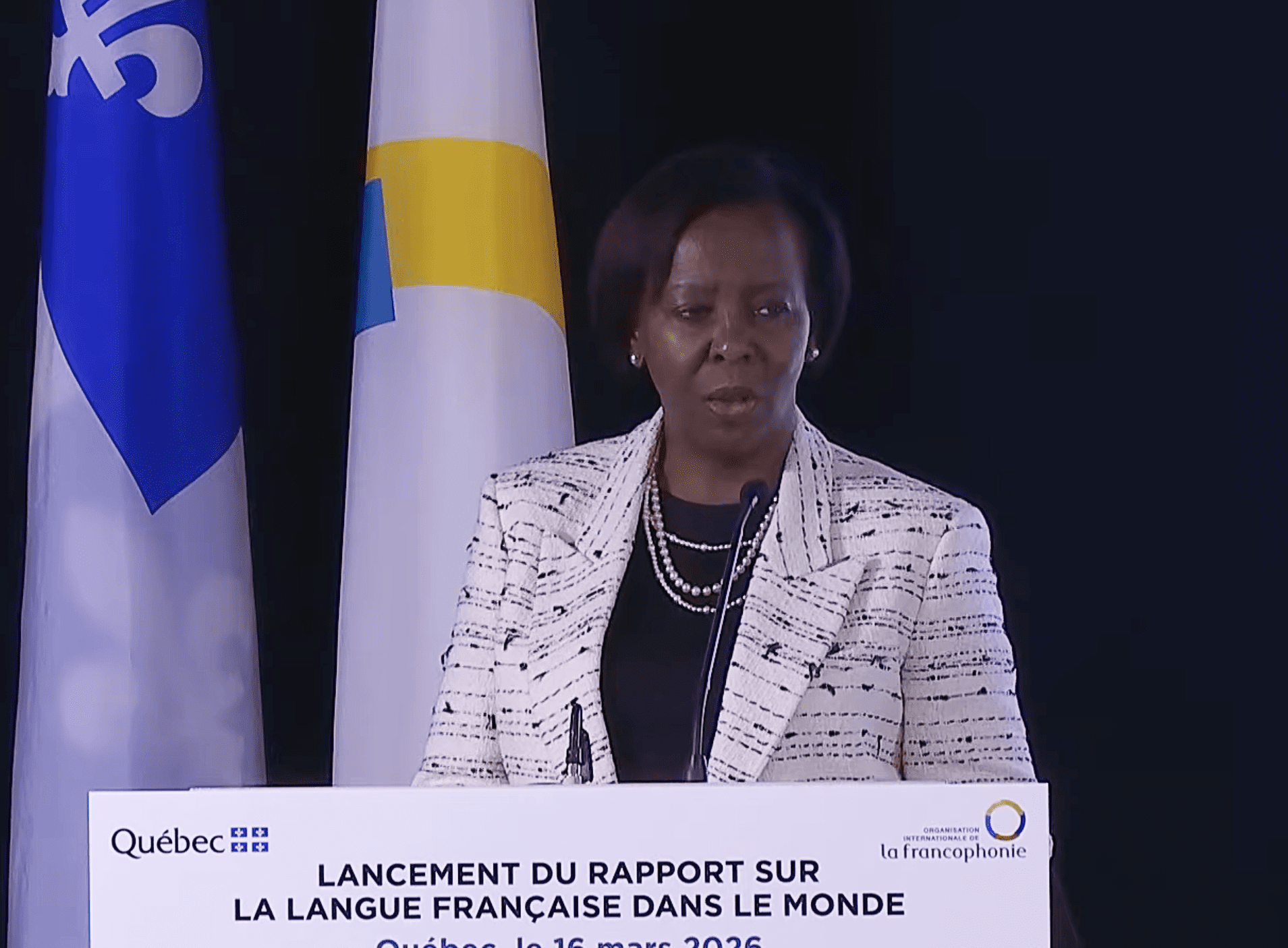 Louise Mushikiwabo est la Secrétaire générale de l'Organisation internationale de la Francophonie.