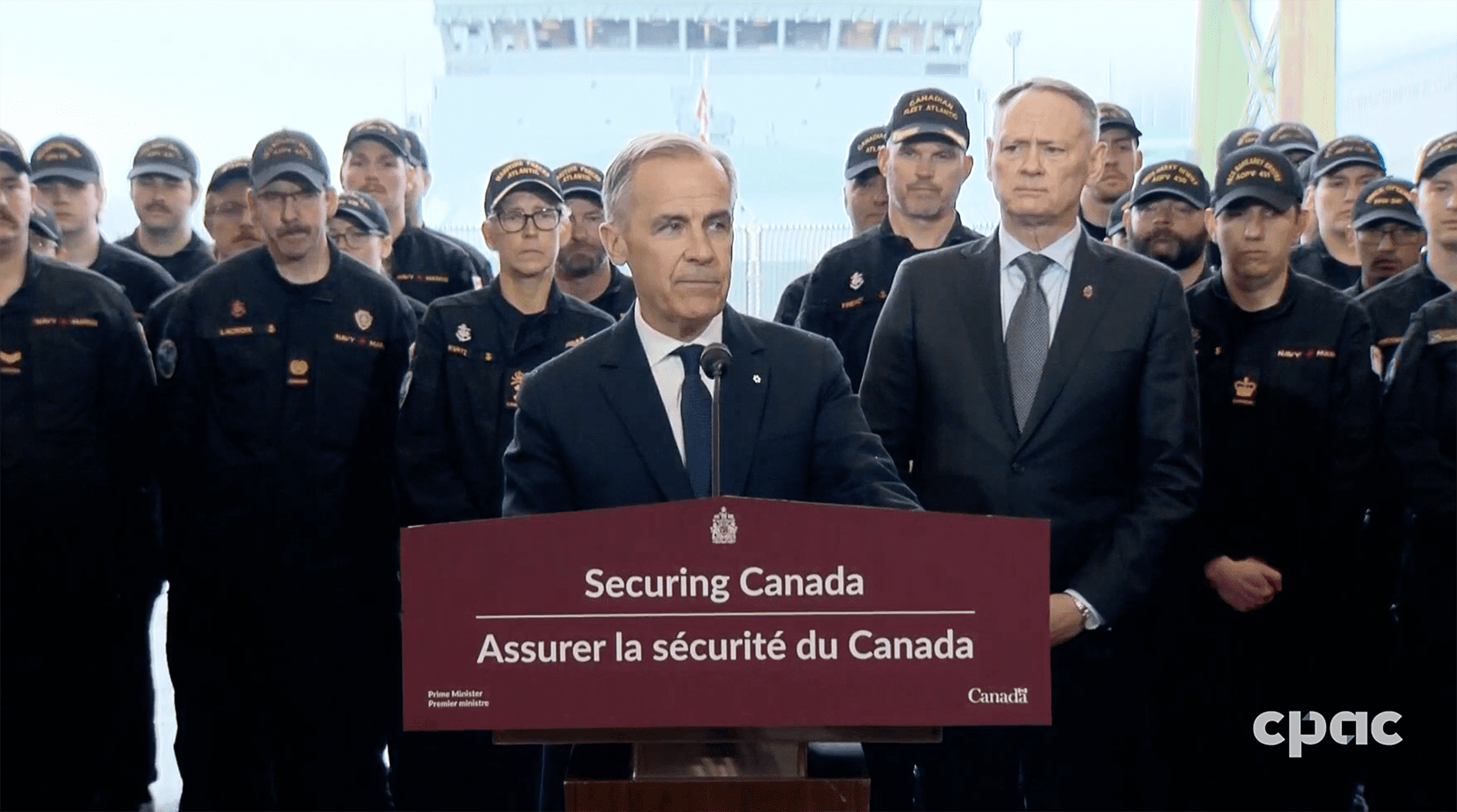 À Halifax, le premier ministre Mark Carney a évoque l'objectif du Canada pour les dépenses de défense.