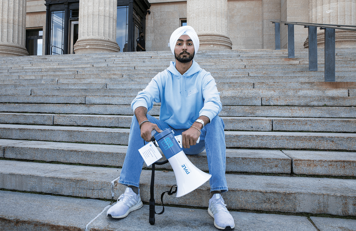 Prabhnoor Singh, président du syndicat étudiant de l’Université du Manitoba (UMSU).