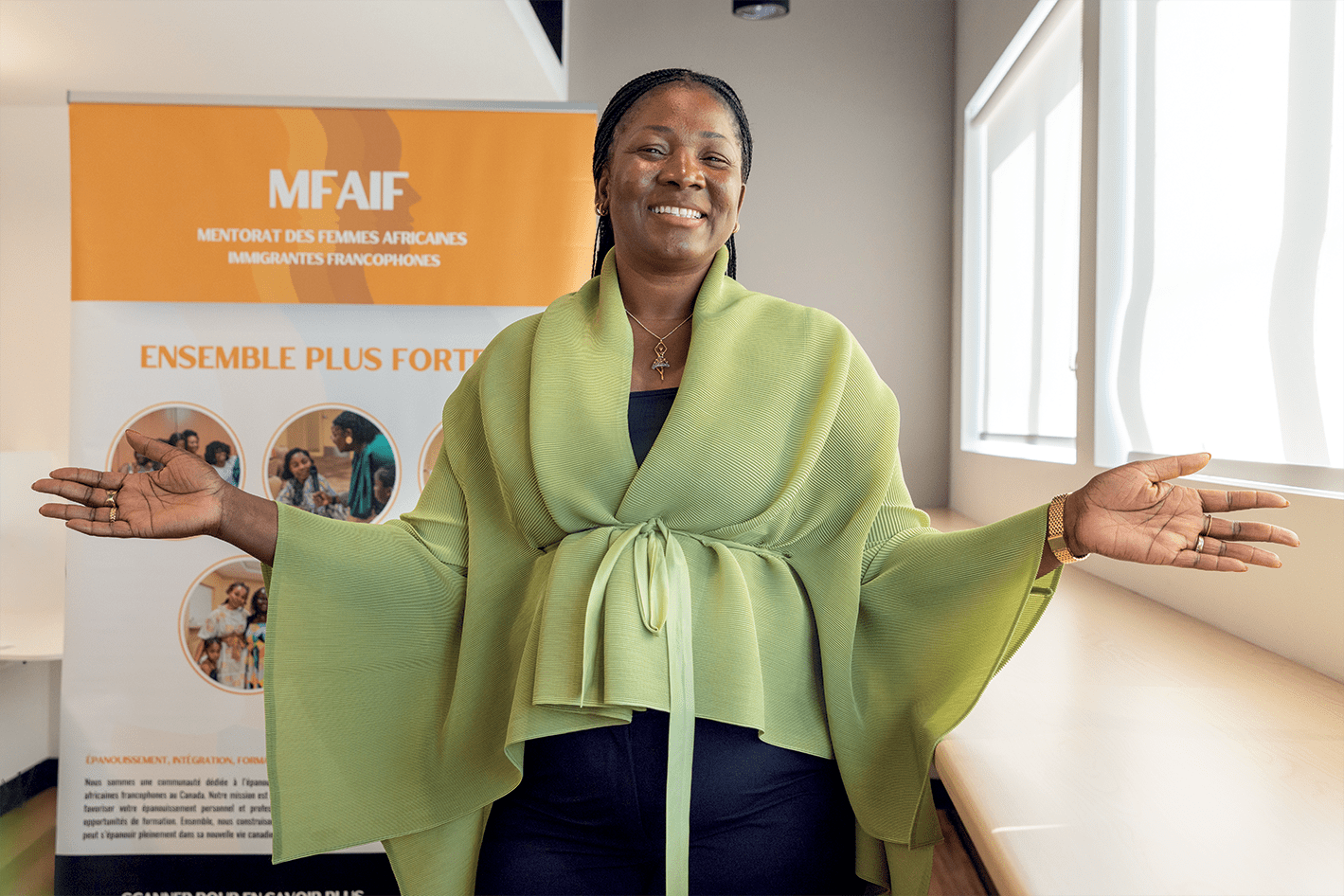 Salimata Soro, fondatrice de l’organisme Mentorat des femmes africaines immigrantes francophones (MFAIF) prépare un atelier sur la parentalité ce 7 mars.