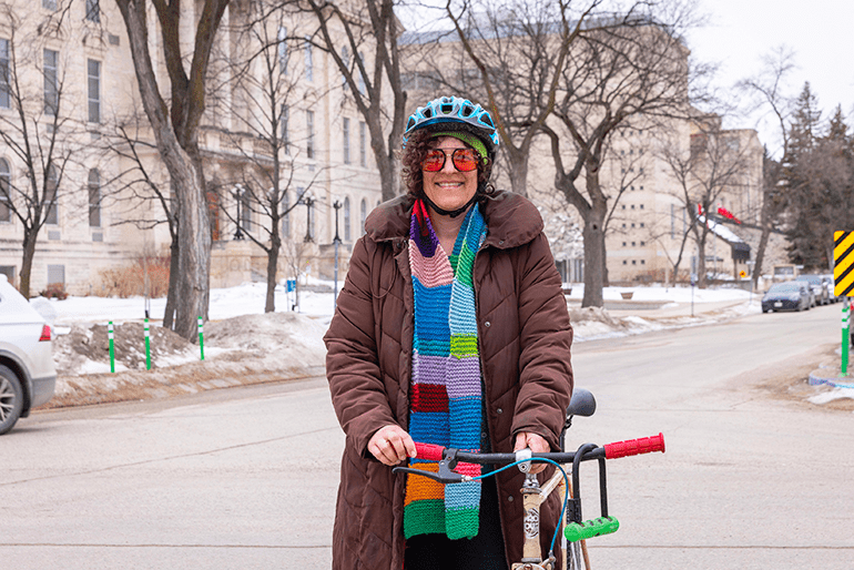 Anna Weier, membre de la communauté et partisane pour des infrastructures routières plus sécuritaires.