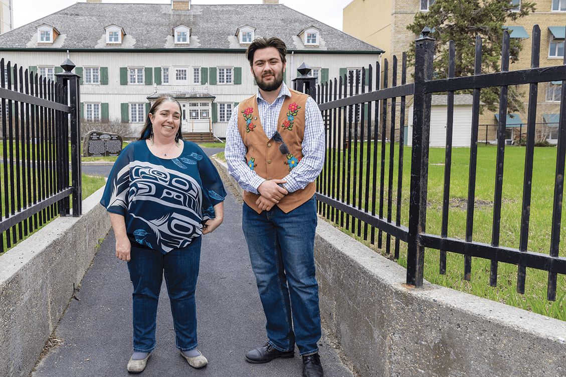 Lisa Hettrick-Lambert et Beaudry Labossière, au Musée de Saint-Boniface.