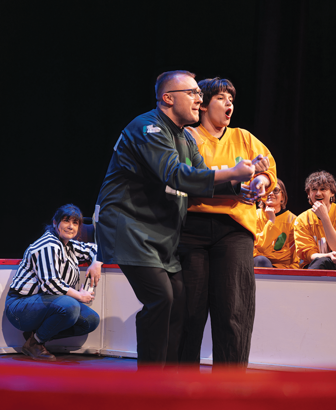 Les capitaines Mathieu Jubinville et Maryse Gagné ont ouvert le bal.