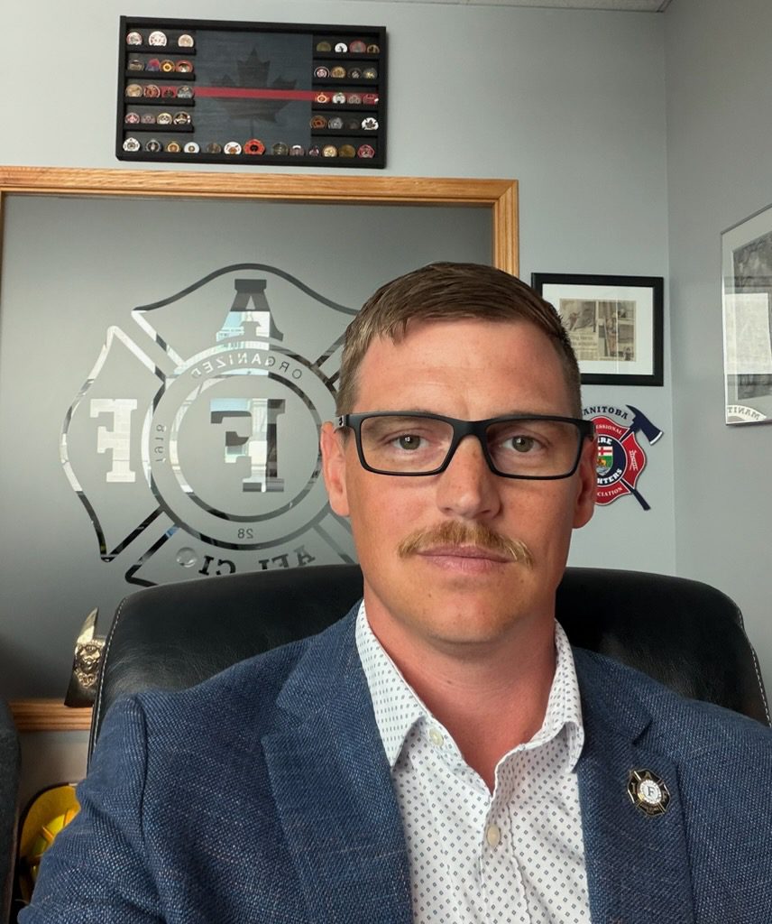Nick Kasper, président de l’association United Fire Fighters of Winnipeg, section locale 867 de l’Association internationale des pompiers. (Photo: Gracieuseté)