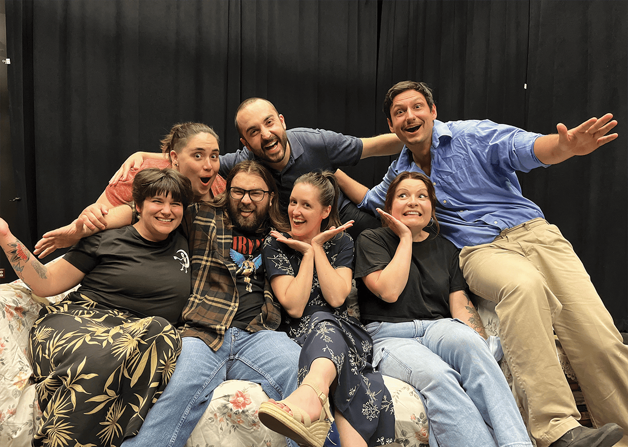 La distribution de Surprise ! en répétition au Théâtre Cercle Molière.