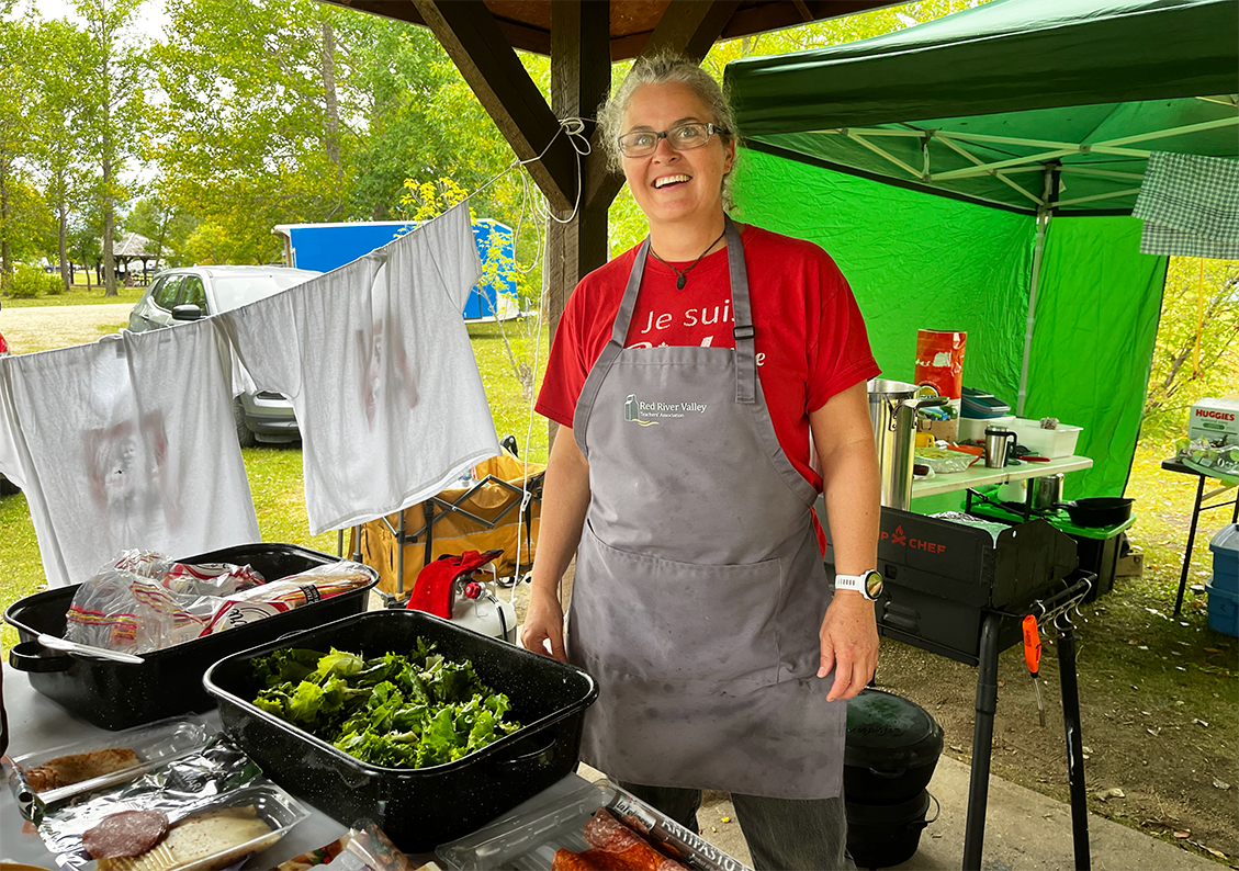 Suzie Lemoine, qui a dirigé l’équipe de cuisine tout au long de la fin de semaine. 