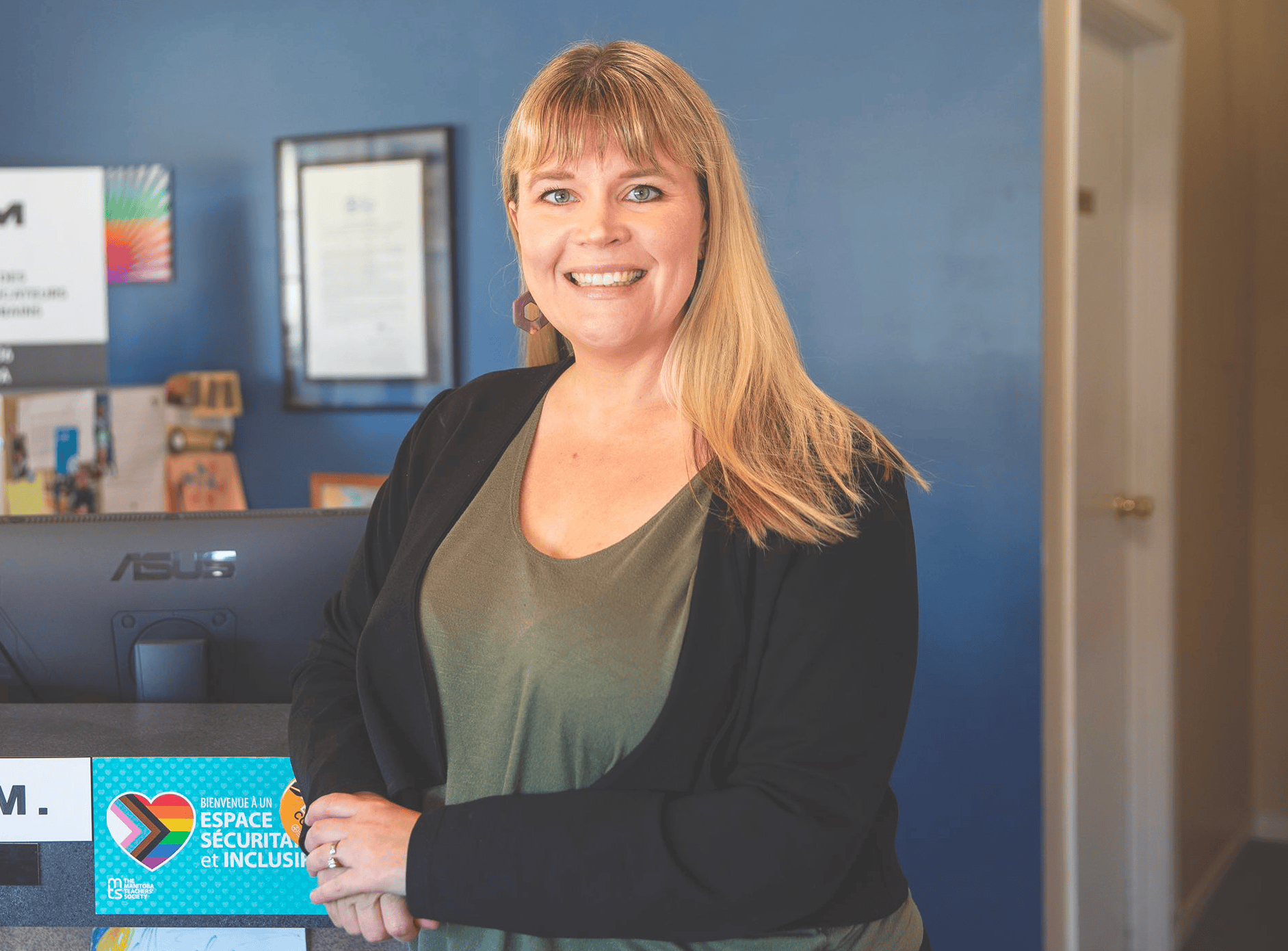 Desirée Pappel Présidente de l’Association manitobaine du personnel enseignant francophone (anciennement l’AÉFM).