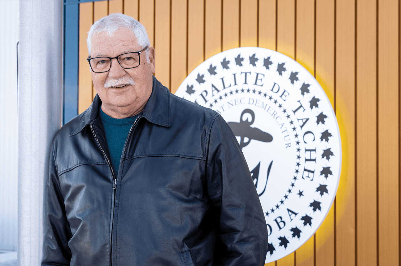 Armand Poirier, maire de la Municipalité rurale de Taché. Taché est aussi membre de la coopérative de traitement des eaux usées Rouge-Seine-Rats.